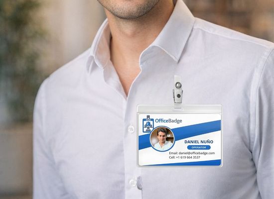 Miniatura de Gafete de Oficina Esencial — Horizontal (Clip) 2